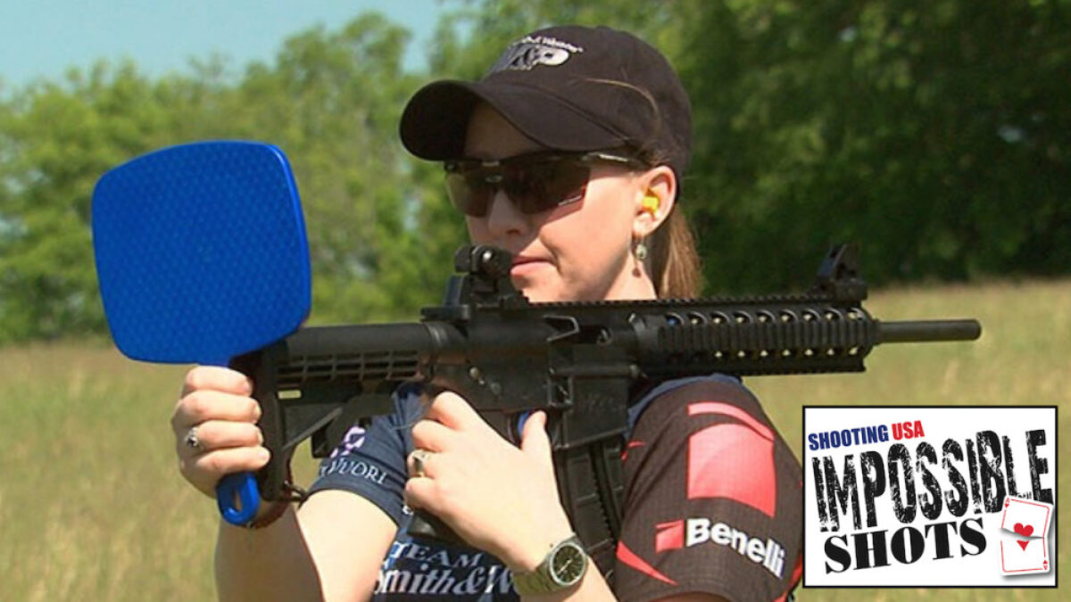 Annie Oakley Mirror #ImpossibleShots with S&W M&P15-22 #Video – Julie Golob